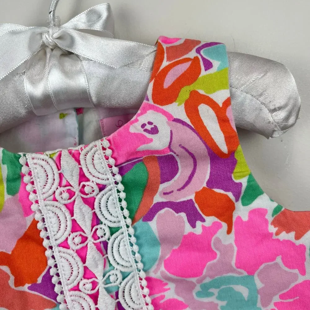 Lilly Pulitzer Girls Infant Shift Dress Multi Lulu 12-18 Months